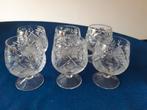 6 Kristallen cognac glazen, Antiek en Kunst, Antiek | Glas en Kristal, Ophalen of Verzenden