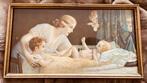 Vintage Lijst met Moeder en Kinderen, Antiek en Kunst, Kunst | Schilderijen | Klassiek, Ophalen
