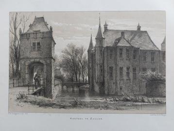 31 / Kasteel Zuylen - Zuilen / Zuijlen Litho uit 1882 beschikbaar voor biedingen