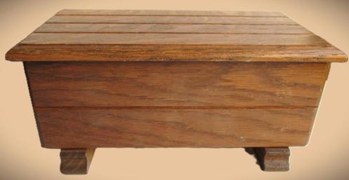 Kist~Sieradendoos~Juwelendoos~Oud Eiken Kistje~Box met dekse, Huis en Inrichting, Woonaccessoires | Kisten, Gebruikt, Minder dan 50 cm