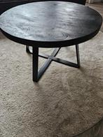Zwarte mango houten salontafel - Ronde vorm, Huis en Inrichting, Tafels | Salontafels, Ophalen, 50 tot 100 cm, Rond, 50 tot 100 cm