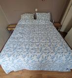 IKEA Bed 160x200 met lattenbodem en opbergruimte, Ophalen, Verstelbaar, Bruin, Tweepersoons