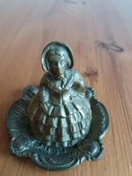 Bronzen  tafelbel in de vorm van een vrouw, Ophalen of Verzenden