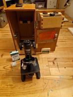 Olympus Tokyo microscoop met houten koffer, Audio, Tv en Foto, Optische apparatuur | Microscopen, Gebruikt, Ophalen of Verzenden
