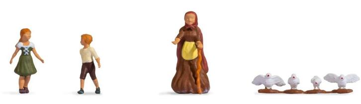 1:87 Noch 15804 Hans en Grietje met heks, Hobby en Vrije tijd, Modelbouw | Figuren en Diorama's, Nieuw, Figuur of Figuren, 1:50 of kleiner