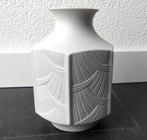 Jaeger & Co Bavaria vintage vaas wit biscuit porselein deco, Gebruikt, Wit, Aardewerk of Porselein, Ophalen of Verzenden