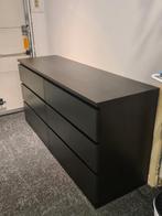 Prachtig zwart dressoir/ ladenlast met 6 grote laden, Ophalen of Verzenden, 25 tot 50 cm, 150 tot 200 cm