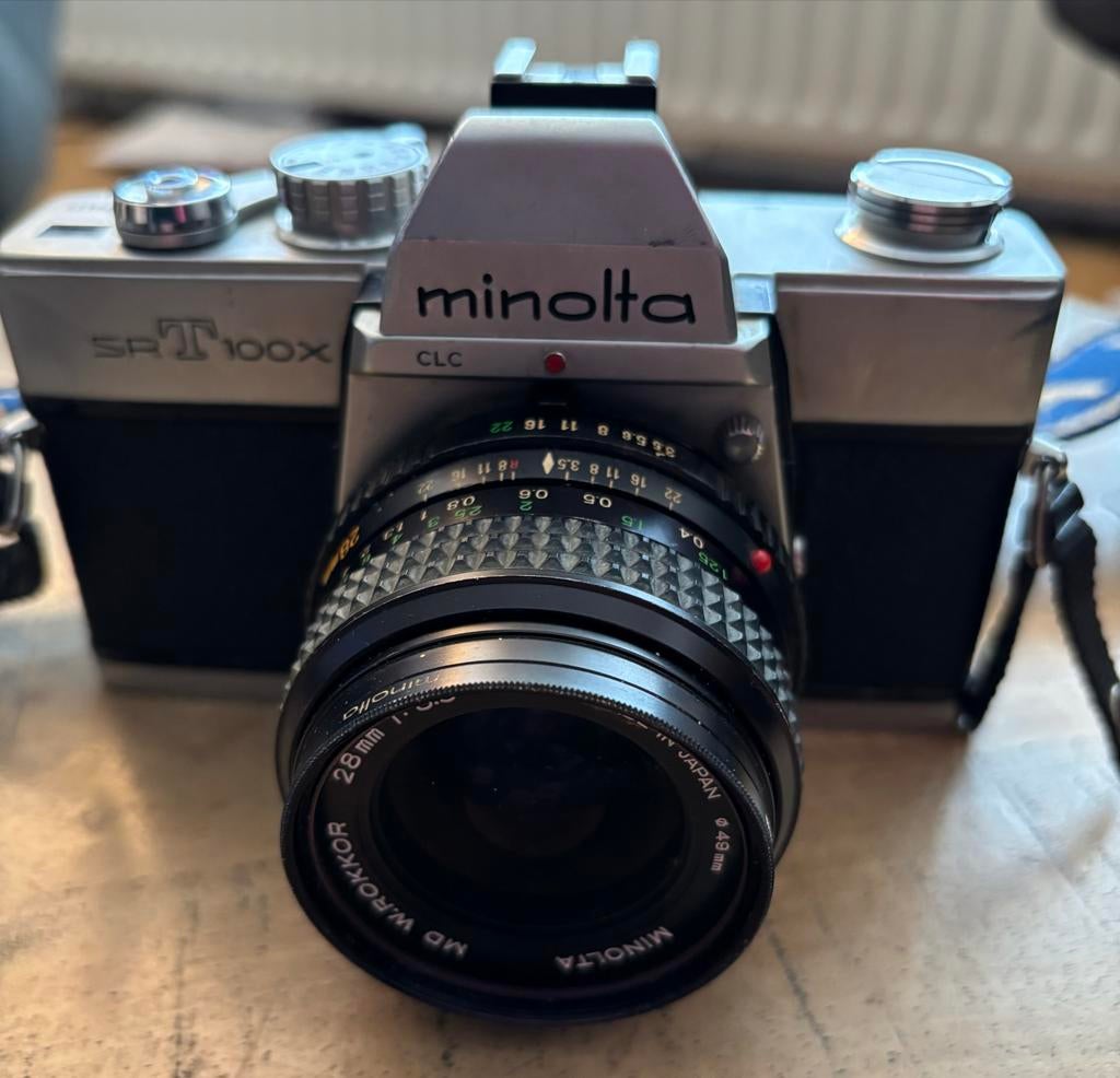 Minolta SRT 100X Spiegelreflexcamera, Audio, Tv en Foto, Fotocamera's Analoog, Ophalen of Verzenden, Gebruikt, Spiegelreflex, Minolta
