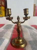 Vintage Kaarsenstandaard - Romeinse Soldaat, Ophalen of Verzenden, Koper of Brons