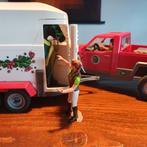 Schleich paardentrailer en auto, Verzamelen, Speelgoed, Ophalen of Verzenden