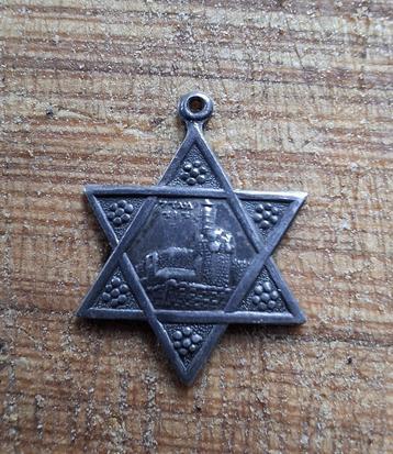 Zilveren 925 Ster Hanger Toren van David, Jeruzalem, Israël beschikbaar voor biedingen