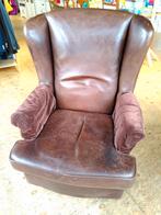 Cognac leren fauteuil. WD-18, Ophalen of Verzenden, 75 tot 100 cm, Zo goed als nieuw