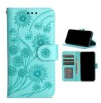 Samsung Galaxy S21 hoesje bookcase hoesje bloemen mintgroen, Verzenden, Nieuw, Overige modellen, Hoesje of Tasje