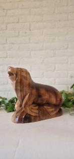 Houten handgesneden sculptuur Zeeleeuw, Ophalen of Verzenden