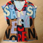Andcowoman &CO Woman XL top shirt letters, Blauw, Ophalen of Verzenden, Zo goed als nieuw, Maat 46/48 (XL) of groter