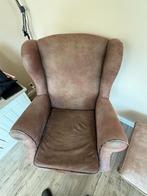 Twee vintage oor fauteuils, Huis en Inrichting, Fauteuils, Ophalen, Gebruikt, Stof, 75 tot 100 cm