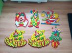 Carnavals wandversiering 6 stuks, Ophalen, Overige maten