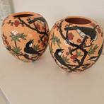 Des Pots vaasjes, Huis en Inrichting, Woonaccessoires | Vazen, Aardewerk of Porselein, Oranje, Ophalen of Verzenden, Zo goed als nieuw