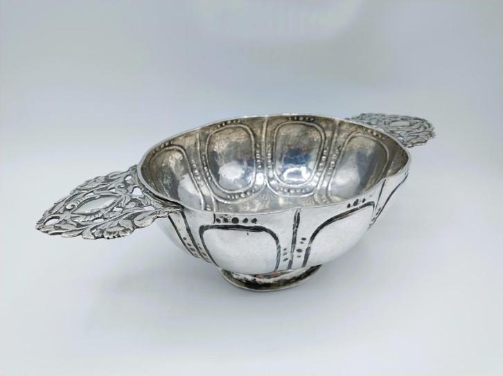 Zilveren brandewijnkom, G. J. Schuurman, Zwolle, 1801, Antiek en Kunst, Antiek | Goud en Zilver, Zilver, Verzenden