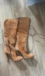 Overknee laarzen camel suede, Hoge laarzen, Bruin, Ophalen of Verzenden, Gedragen