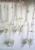4 macramé hangers met glaasjes decoratie etc, Huis en Inrichting, Woonaccessoires | Overige, Ophalen of Verzenden, Gebruikt