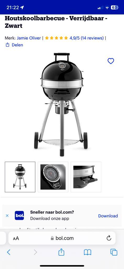 €199,- Nieuw jamie Oliver barbeque bbq pizzasteen 54cm groot, Tuin en Terras, Houtskoolbarbecues, Nieuw, Ophalen