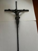 Antiek Metalen Kruisbeeld, Antiek en Kunst, Ophalen of Verzenden