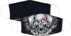 Wasbare mondkapjes skulls doodskoppen en effen zwart, Diversen, Ophalen of Verzenden, Nieuw