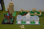 4 gebouwen van miniatuur `lego` : Chinese muur, toren van Pi, Overige merken, Gebruikt, Ophalen of Verzenden