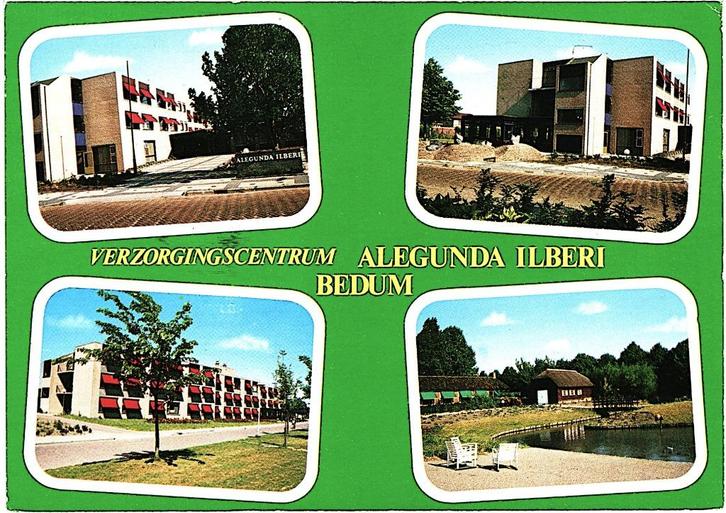 914055 Bedum Groningen Verzorgingstehuis Alegunda Ilberi gel, Verzamelen, Ansichtkaarten | Nederland, Gelopen, Groningen, Ophalen of Verzenden