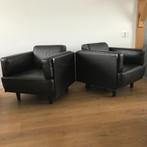 2 IZGS Poltrona Frau Twice Mignon bruin leer fauteuil stoel, Ophalen, Zo goed als nieuw, Nvt, Nvt