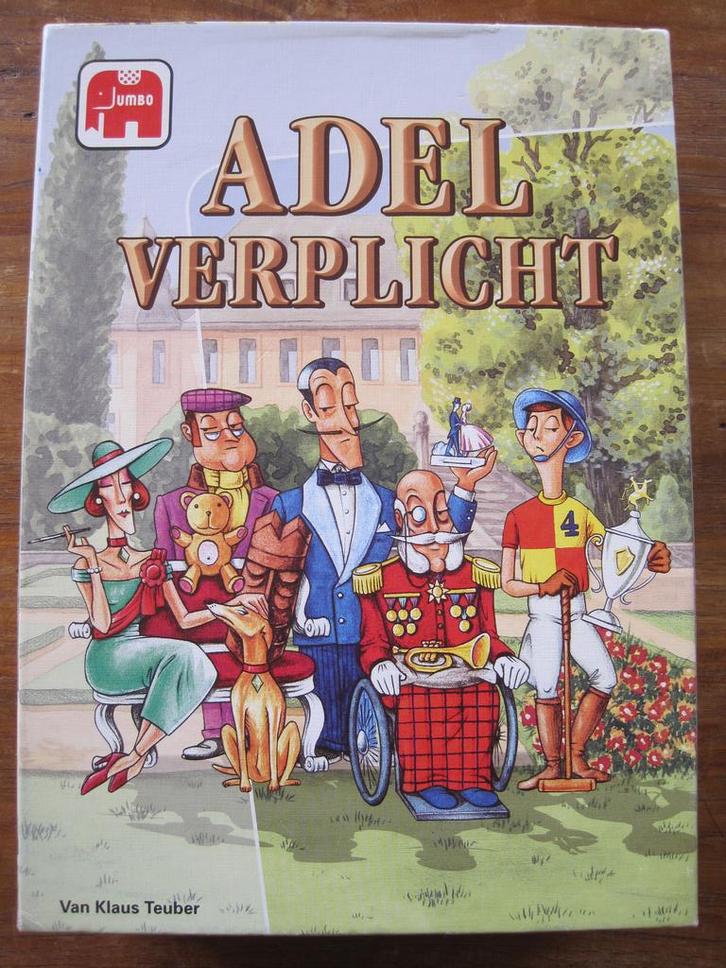 Adel Verplicht, Hobby en Vrije tijd, Gezelschapsspellen | Bordspellen, Gebruikt, Drie of vier spelers, Vijf spelers of meer, Ophalen of Verzenden