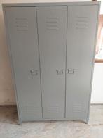 Lockerkast grijs 3 deurs! Morgen ophalen = korting, Ophalen of Verzenden, Gebruikt