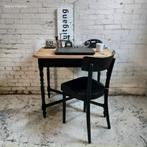 Antieke zwarte eiken brocante tafel, Ophalen of Verzenden