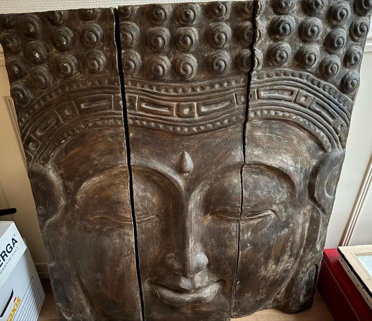 Boeddha Drieluik Wanddecoratie, Huis en Inrichting, Woonaccessoires | Boeddhabeelden, Gebruikt, Ophalen