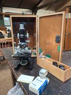 Olympus Tokyo Microscoop in Houten Kist - Vintage, Ophalen of Verzenden