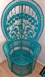 Turquoise pauwstoel, Antiek en Kunst, Ophalen