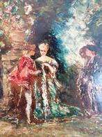 olie op paneel stijl monticelli 19e eeuw, Ophalen of Verzenden