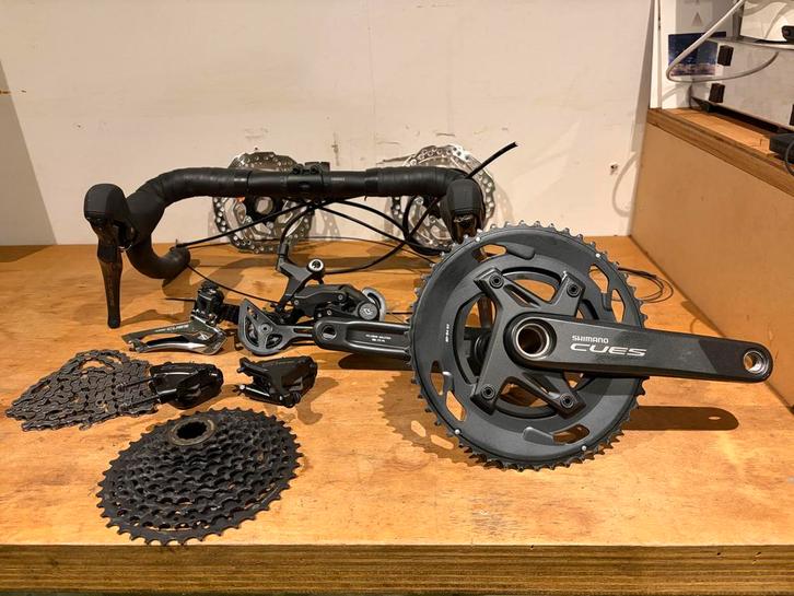 Shimano Cues 10V Complete set incl stuur/pen! Nieuw, Fietsen en Brommers, Fietsonderdelen, Gebruikt, Algemeen, Derailleur of Ketting