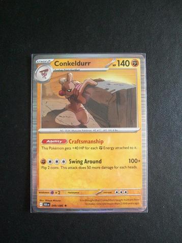 4791 Nieuwe Pokemonkaart holo rare CONKELDURR HP 140 049/086 beschikbaar voor biedingen