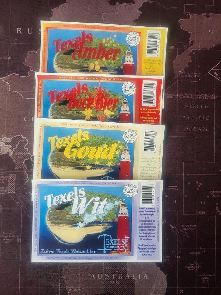 BIERETIKETTEN-E63-TEXELSE BIERBROUWERIJ/OUDESCHILD., Verzamelen, Biermerken, Nieuw, Overige typen, Overige merken, Verzenden