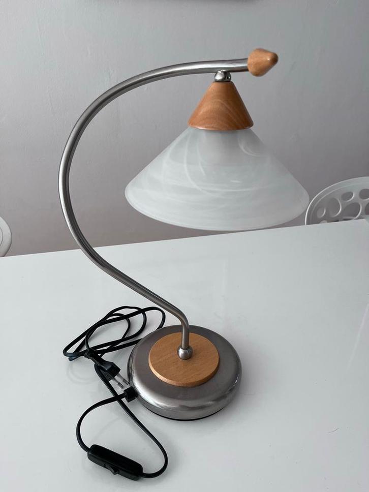 Prachtige vintage/retro tafellamp Massive Agostinelli, Huis en Inrichting, Lampen | Tafellampen, Gebruikt, Minder dan 50 cm, Metaal