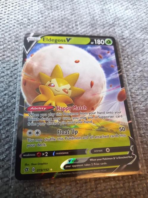 Pokemon: Eldegoss [V] - 019/192, Hobby en Vrije tijd, Verzamelkaartspellen | Pokémon, Zo goed als nieuw, Losse kaart, Ophalen of Verzenden