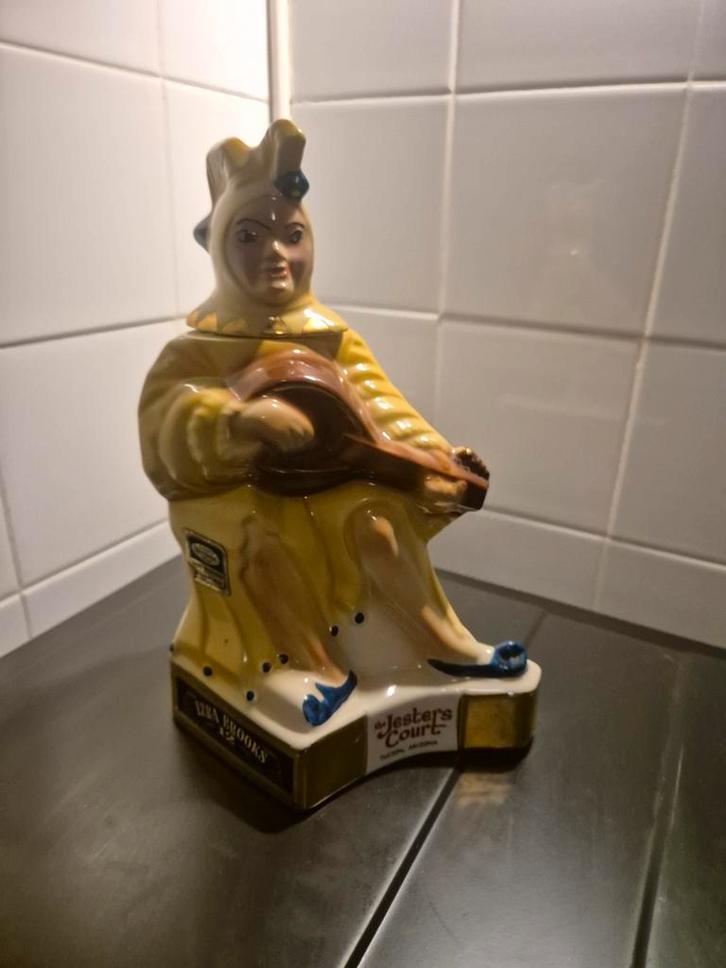 Verzamel Decanter Nar met Luit - Ezra Brooks, Antiek en Kunst, Antiek | Keramiek en Aardewerk, Ophalen of Verzenden