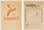 Kassabon ca 1940 Galeries Modernes, Postzegels en Munten, Brieven en Enveloppen | Nederland, Ophalen of Verzenden, Overige typen