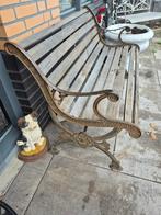 Gietijzeren tuinbank parkbank, Ophalen, Gebruikt, Metaal