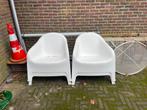 Kuipstoelen wit, Ophalen, Gebruikt, Kunststof