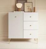 Meubella - Dressoir Vermont - Wit - 90 cm, Ophalen, 50 tot 100 cm, Zo goed als nieuw, Minder dan 100 cm