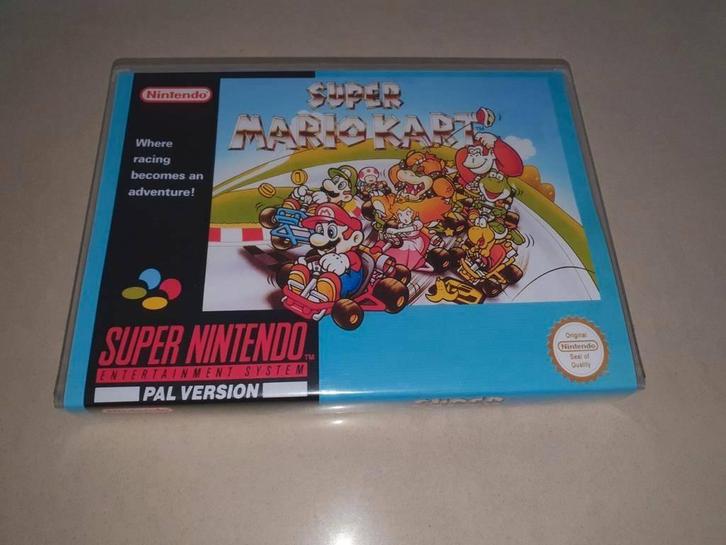 Super Mario Kart SNES Game Case, Spelcomputers en Games, Games | Nintendo Super NES, Zo goed als nieuw, Racen en Vliegen, 1 speler