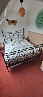leuk 160 x 200 cm bed, Huis en Inrichting, Slaapkamer | Bedden, Ophalen, Gebruikt, Zwart, Tweepersoons
